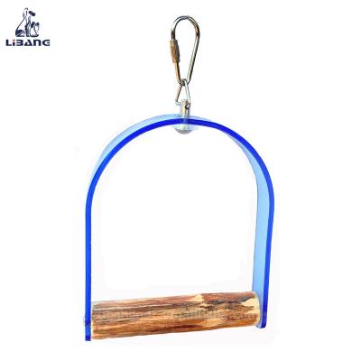 China 2021 New Arrival Viable Parrot Love Acrylic Bird Swing Toy for sale