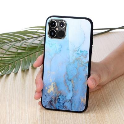 China Luxury Marble Tempered Glass Shockproof Phone Case For Samsung S21 S20 Note Ultra 20 A51 5G A71 A81 S21 Mobile Cases TPU Covers For Samsung for sale