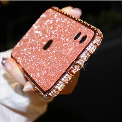 China iPhone 12 3D Bling Glitter Sparkle Luxuryury Edge Rhinestone Luxuryury Edge Jeweled Bling Diamond Metal Bumper Case Glitter Anti-Fall Sticker for sale