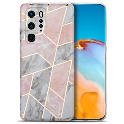 China Anti-drop Marble Phone Cases For Huawei P40 Pro Soft IMD Back Shells Covers For Huawei p40 pro for sale