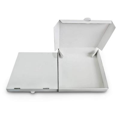 China Congurated Supplier Wholesale Disposable Foldable Cheap Paper Cardboard Pizza Packaging Simply 10 Inch White Color Take Out Delivery Boxes for sale