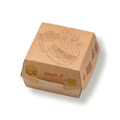 China Wholesale Custom Biodegradable Fast Food Containers Disposable Eco Burger Burger Take Away Lunch Packing Box For Food for sale