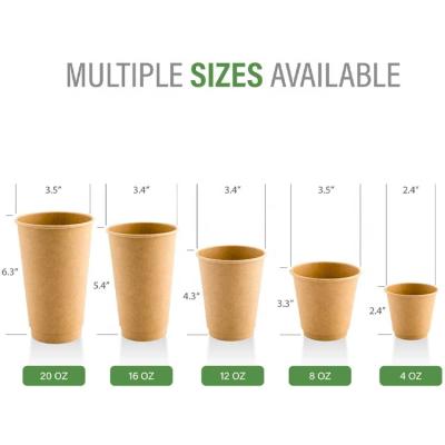 China Double Wall 4oz Disposable Coffee Eco Friendly Hot Paper Cups Cups 250ml Display Stand With Handle And Paper Lid With Print for sale