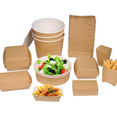 China Disposable Professional Suppliers Customized Logo Disposable Corrugated Kraft Take Away To Hose Food Packaging Paper Fry Box for sale