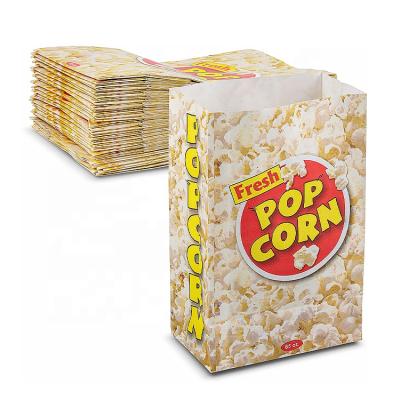 China Disposable Fancy Custom Logo Printed 50lb Foil Garet Potato Woman Ladies Kids Empty Three Sides Sealed Popcorn Paper Packing Bag for sale