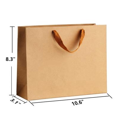 China Disposable Factory Wholesale Custom Different Size And Logo Printed Paper Shopping Bags Gift Craft Retail Packaging With Cotton Rope for sale