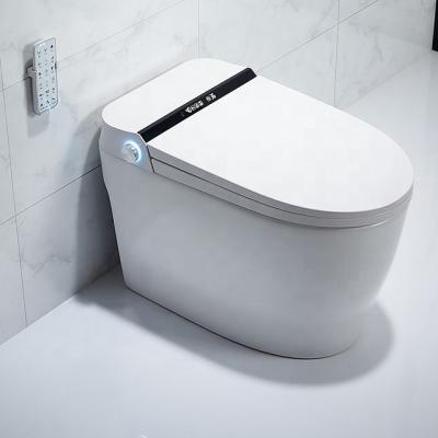 China Automatic Operation Smart Bathroom LED Highlight Display Screen Smart Toilet for sale