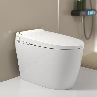 China Modern Electronic Automatic Bidet Toilet Automatic Operation Bathroom Sanitary Foot Smell Health One Piece Floor WC Flush Smart Smart Toilet for sale