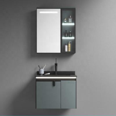 China Modern Stainless Steel Wall Cabinet Bathroom Vanity Sink Set Factory Direct Sale Hotel New for sale