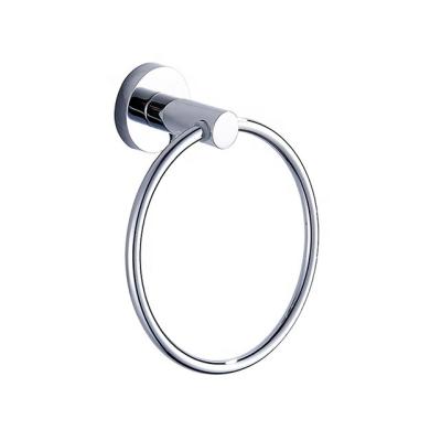 China Durable Wall Mount SUS304 Bath Towel Ring Satin Finish Bathroom Holder Circle Rings Bathroom Designs Towel Rack for sale