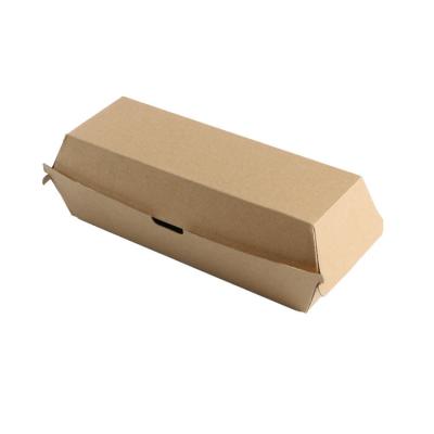 China Recycled Material Custom Food Packaging Kraft Paper Brown Durable Degradable Eco Friendly Cardboard Box With Logo for sale