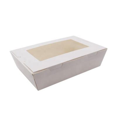 China Recycled Material Hot New Products Lead Industry Custom Kraft Paper White Flat Cardboard Box With Clear Window for sale