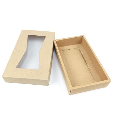 China Recycled Manufacturer Material Professional Square Premium Transparent Reusable Cardboard Box With Window for sale