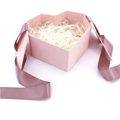 China Gift Materials Luxury Cosmetic Packaging Rose Recycled Silk Printing Eco Friendly Cardboard Box With Ribbon for sale