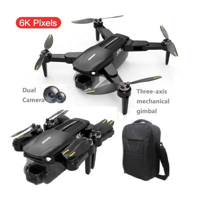 China Bestselling S5 Pro 3 Axis Mechanical Brushless Headless PTZ 720P Double Camera Optical UAV Flow GPS Automotive Auto Follow RC Camera Drone For Hobby for sale