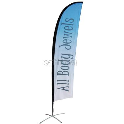 China FLY Advertising Pizza Windsurf Sailing Flag Banner Single Side Printed Feather Flag for sale