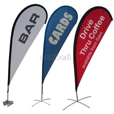 China Best Selling Health Care Institutes Advertising Outdoor Flag Pole Aluminum Teardrop Flag for sale