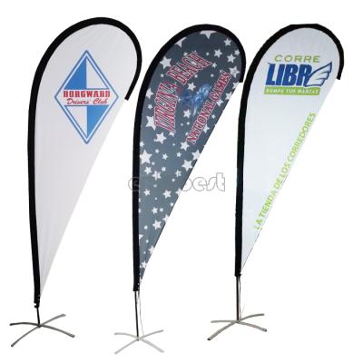 China Health Care Institutes Advertising Logo Banner Custom Print Teardrop Outdoor Arch Banner Flag Stand for sale