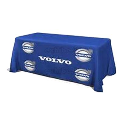 China Polyester 6ft 8ft Trade Show Table Runner Throw Customized Logo Table Cover Custom Printed Table Cloth for sale