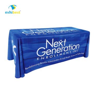 China Custom 2021 Polyester Conference Tablecloth / Promotional Table Cover for sale