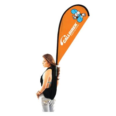 China FLYING backpack flag banner /walkinkg advertising banner backpack flag for sale