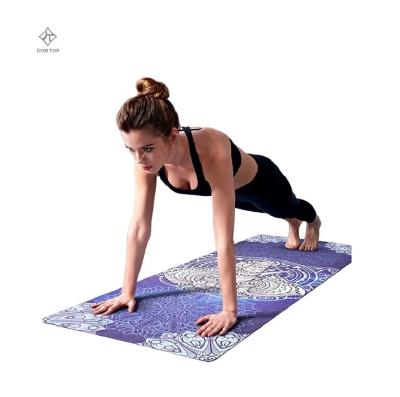 China Waterproof Jointop Personalized OEM Service Custom Digital Printed Suede Yoga Mat for sale