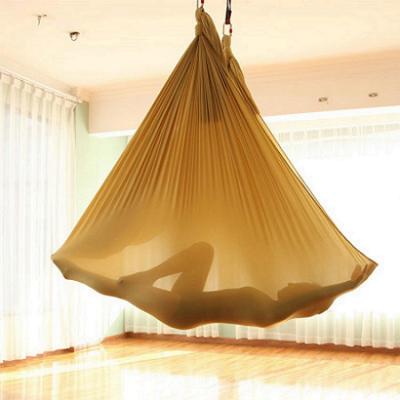 China Best Anti Gravity Color Gradient Color Gradient Yoga Flying Yoga Hammock Aerial Swing Waterproof Low Bed Stretch for sale