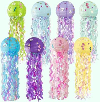 China Europe Wholesale DIY Mermaids Paper Lanterns Party Event Decorations Round Paper Lanterns for sale