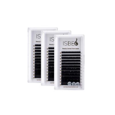 China Two Tips Sensitive Ellipse Flat Eyelash Extension Matte Individual Eyelashes for sale