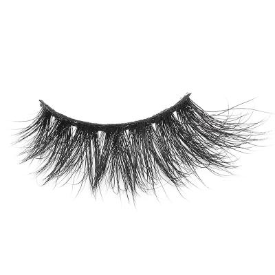 China Natural Soft Hand Made Black Cotton Full Strip Lashes 3D Mink Eyelashes Human Hair Eyelashes for sale