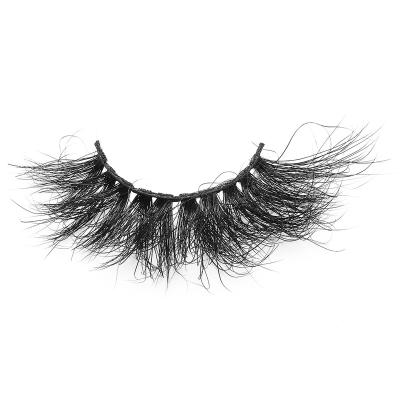 China Customized Natural Soft Lash Package 25MM Mink Lashes 5D Mink Strip Eyelashes for sale