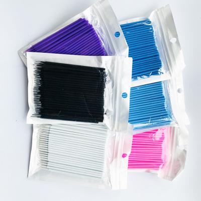 China Colorful Eyelash Extension Brush Low Price Disposable Micro Brush Cotton Pads Eyelash Brushes for sale