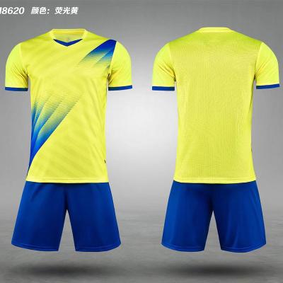 China New Quick-Drying Soccer Suit Short Sleeve Jerseys For Men And Women Children Wear Group Uniforms for sale