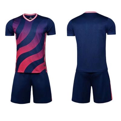 China Cheap new Quick-drying factory custom design sublimation printing OEM logos soccer jersey uniform kits for sale