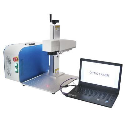 China Air Cooled Mini 50W Fiber OPTICAL Slit Laser Marking Machine for sale