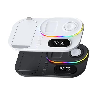 China Fast Wireless Charger 15W Three-in-one Explosive The Four-in-one Wireless Charger Magnetic Safe Folding The Wireless Charger Source Factory for sale