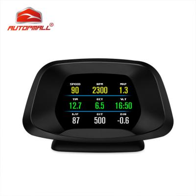 China digital p19 head up display car temperature overspeed alarm obd2 gps hud P19 for sale