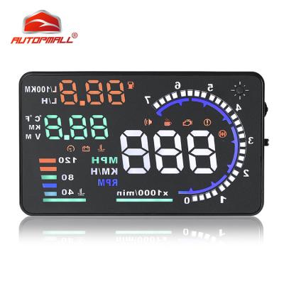 China Heads-up Display 5.5 Inch Screen A8 HUD Best Selling Universal Car Head Up Display OBD2 HUD Heads Up Display OBD II Car HUD Digital Display for sale