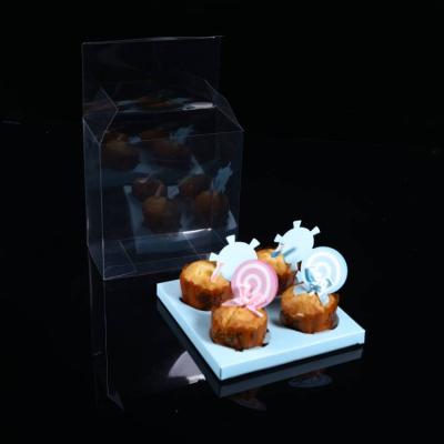 China food & Drink Packaging Clear Cupcake Boxes Mini Cupcakes Boxes Insert Muffin Boxes for sale