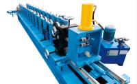 China 3 Inch Galvanized Steel Profile Roller Shutter Door Guide Rail Roll Forming Machine With PLC Control for sale