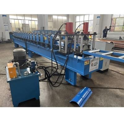 China Ridge Capping Tile Making Machine Roofing System Roof Ridge Cap Roll Forming Machine zu verkaufen