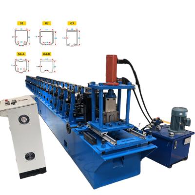 China Customized Gearbox Drive Industrial Garage Door Box Rail Roll Forming Machine for sale