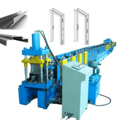 China 0.8-1.5mm Thickness Full Automatic Knock Down Double Rebate Galvanized Steel Window Door Frame Roll Forming Machine for sale