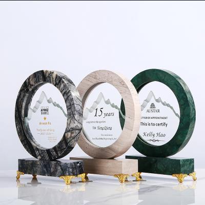 China Europe Marble Round Accept Any Design 3d Block Crystal Trophy Glass Awards Crystal Trophy Business Gifts Crystal for sale