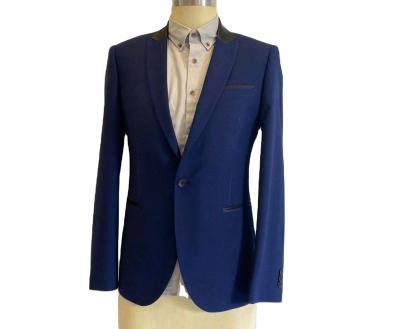 China Mens Classic Navy Blazers Jacket New Wrinkle Resistant Waist Size Custom Made Custom Design for sale