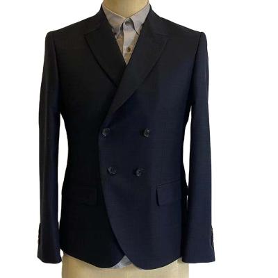 China Wrinkle Resistant Double Split Casual Style British Style High End Mens Casual Blazer for sale