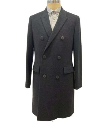 China Fashion Comfortable Men's Business Warm Long Style 100% Cashmere Overcoat for sale