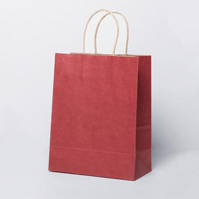 China Wholesale Recyclable Grocery Kraft Paper Gift Bag With Handle Clothes Shopping Bag With Customization Logo Available for sale