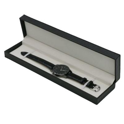 China Classic & Elegant Simplicity Custom Logo Paper Wrist Black Watch Gift Box Packaging Boxes Simple Watch Box for sale