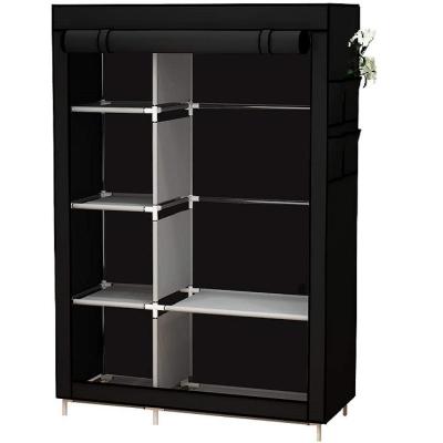 China Large Removable Wardrobe Metal Cloth Wardrobe Bedroom Cabinets (Size) K&B Oxford Cloth Folding Wardrobe Single Adjustable Steel Pipe Combination for sale